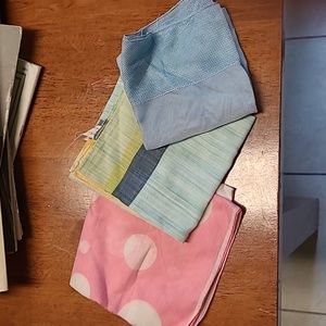 3 small vintage scarves